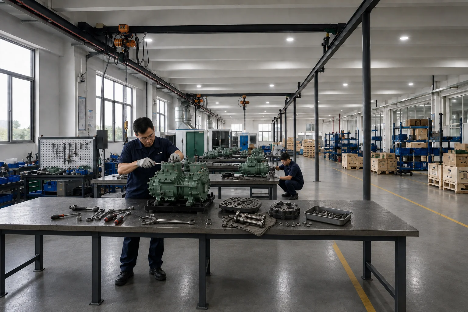 Dongqi compressor assembly workshop